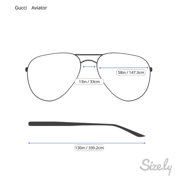 Gucci Rose Gold Marina Chain Aviators & Crystals - Picture 8 of 8